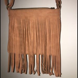 Tan Fringe Crossbody